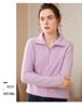 Thick Half-Zip Color-Block Cashmere Loose Knit Korean Pullover