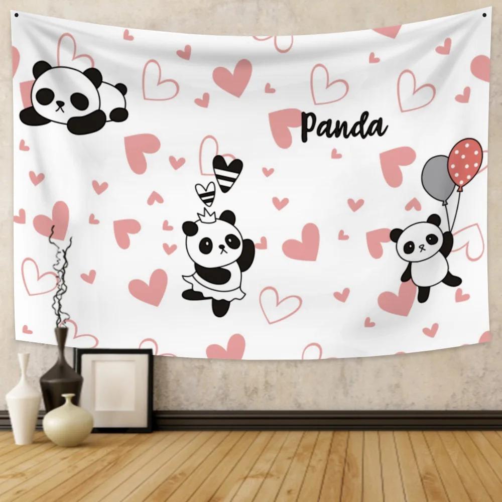 Китайский панда милый декоративный гобелен домашний декор стены офис гостиная гобелен — фото 7
