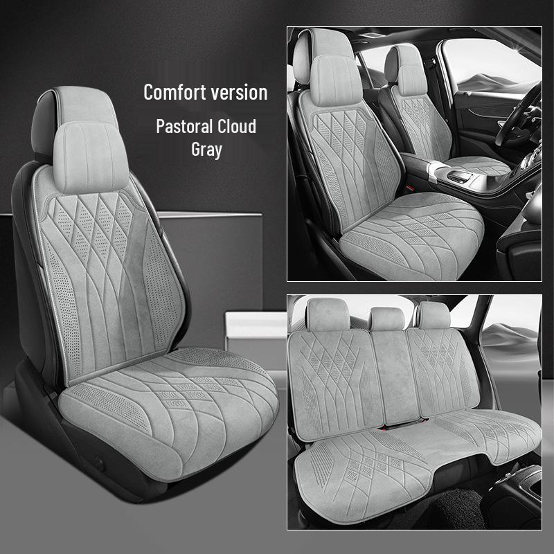 Universal Suede Car Seat Cushion for All Seasons - Fits SUVs, Sedans, and Pickup Trucks