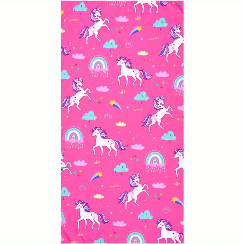 

Beach Towel Unicorn Printed Pattern Sun Protection Windproof Suitable For Swimming Pool Camping Travel Blanket W40*H60(CM)