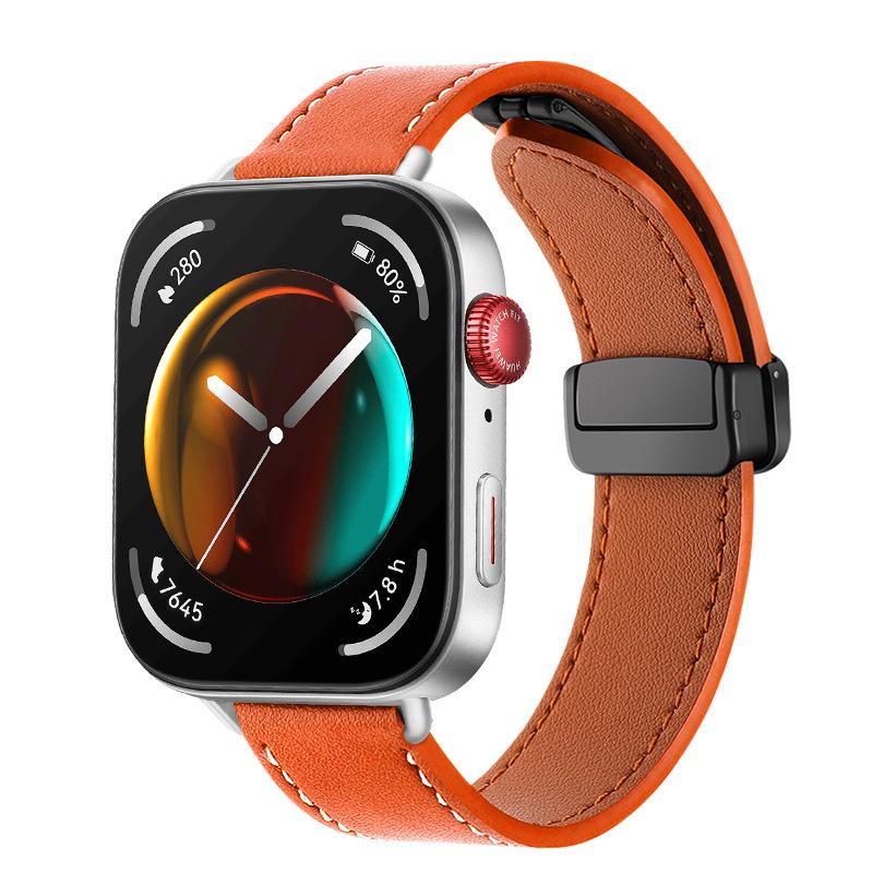 

Ремешок из искусственной кожи для часов Huawei Fit 3, сменный браслет, спортивный ремешок для часов Huawei Fit3, аксессуары для браслетов For Huawei Watch Fit 3 оранжевый
