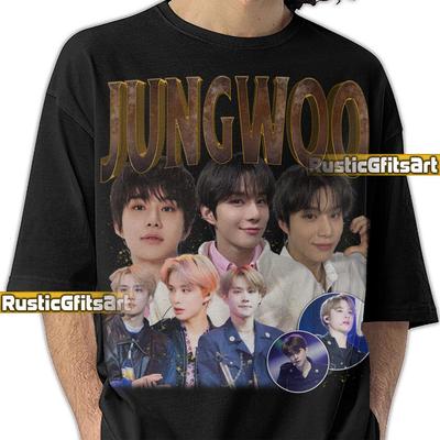 JUNGWOO NCT 127 K-POP Shirt, Jaehyun Nct 127 Custom T-Shirt, Kim Jungwoo Vintage Tour Merch, Nct Dream Kpop Boyband Concert Bootleg Rap Tees
