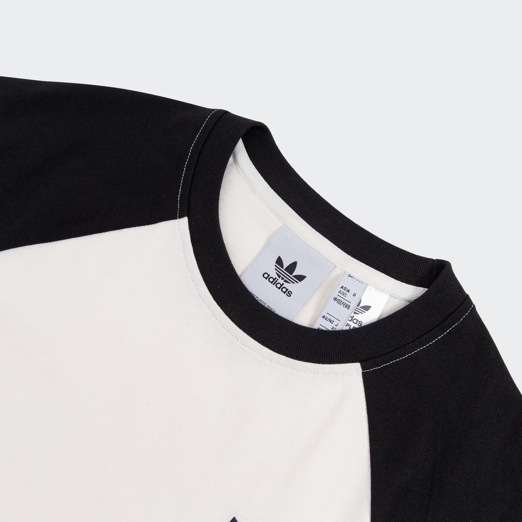 adidas Originals Trefoil DC RC LS Tee With Embroidered Logo And Color Block Crew Neck Men Tops Pink White IS5375