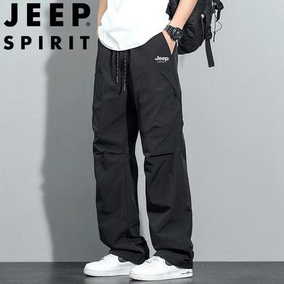 JEEP SPIRIT Men's Loose Fit Casual Cargo Pants