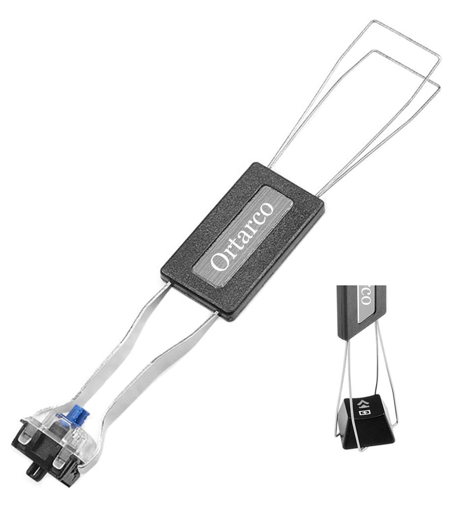 Ortarco Keycap Puller for Mechanical Keyboards Stainless Steel Keycap Remover Tool Fixed Keyboard Black