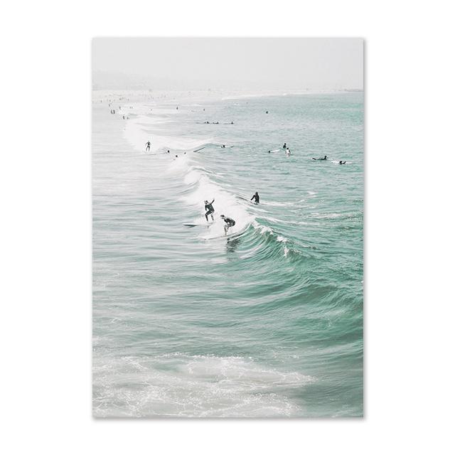 Nordische Meer Landschaft Strand Palme Surf Riff Wand Kunst Malerei Leinwand Druck Wand Poster Drucke Wand Bilder Hause Dekoration