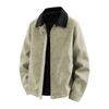 New Spring and Autumn Large-size Jacket for Men's PU Leather Jacket for Men's Color Lapel Plus Fat and Enlarged