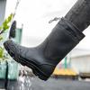 Men's Lightweight Waterproof Fishing Rain Boots Anti-slip Wear-resistant PVC Boot Tube Round Toe EVA Insole Plain Color Adult
