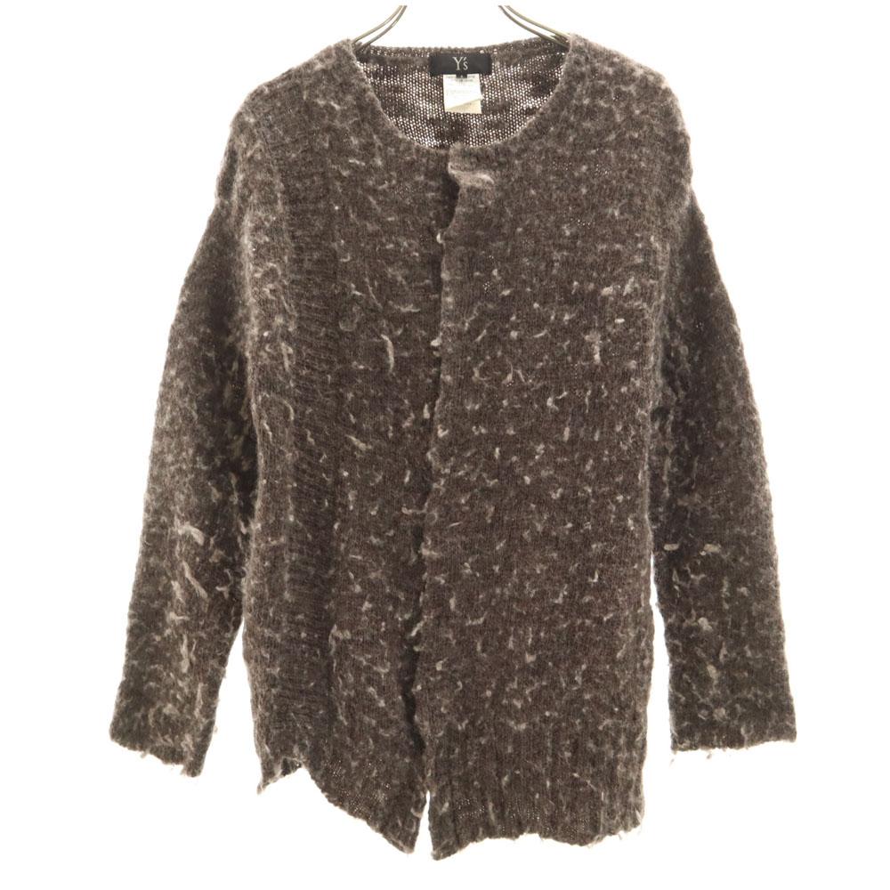 Y's Made In Japan Long Sleeve Knit Cardigan 2 Brown Youji Yamamoto Men's Used