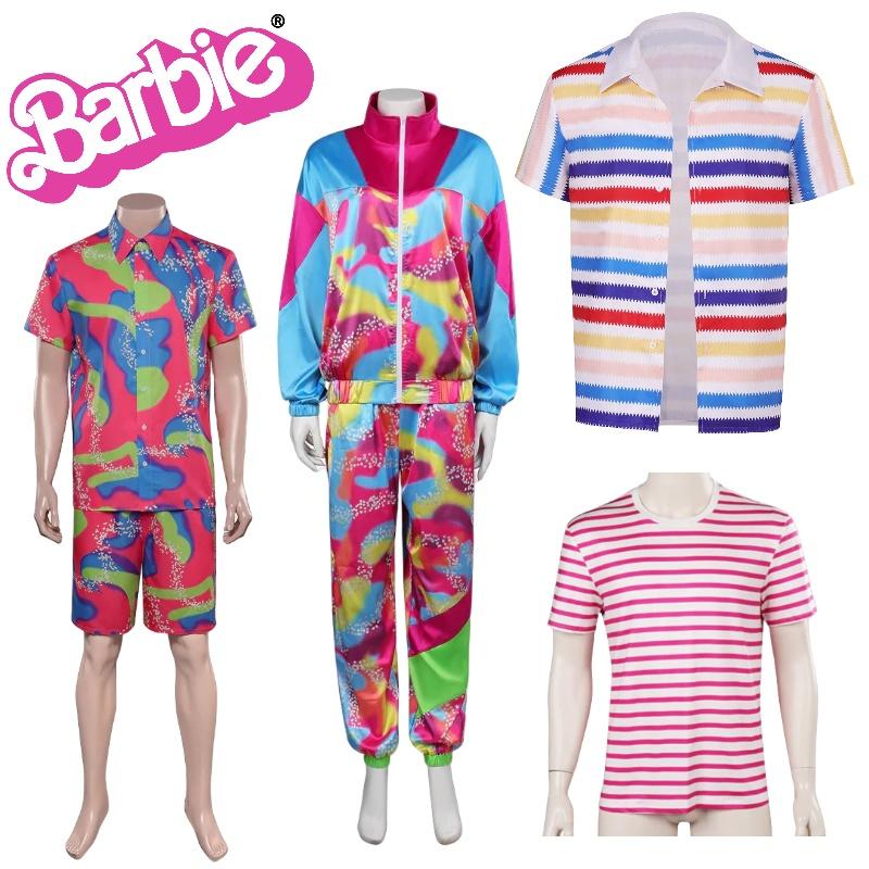 New Cross-border Movie Barbie Cos Costume For Barbie Ken Punk Style Jacket Moisture-wicking Fabric