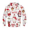 Men's Personalized Casual Printing Long Sleeve Zipper Sweater Thick Cotton Suit Winter