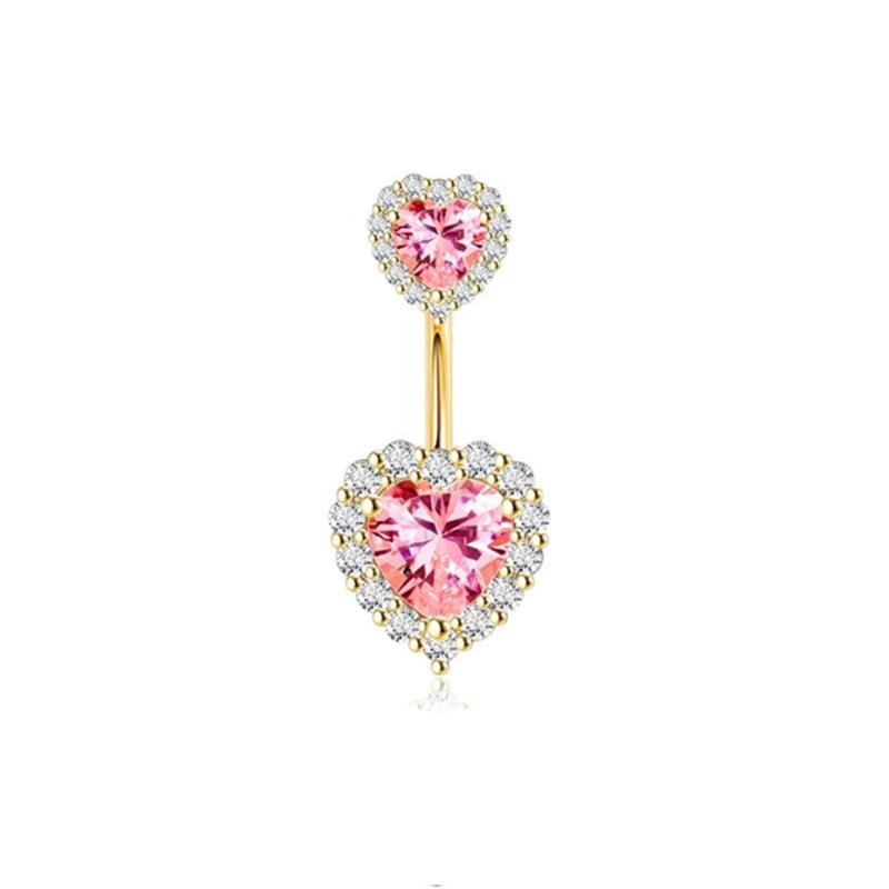 Simple Heart Navel Ring For Women Girls  Belly Button Rings Sexy Body Piercing Jewelry Exquisite Navel Ring Gifts