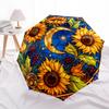 1pc Sunflowers, Moon, Stained Glass Umbrella with Plastic Handle,Compact & Stylish,Suitable for All Seasons YS331093