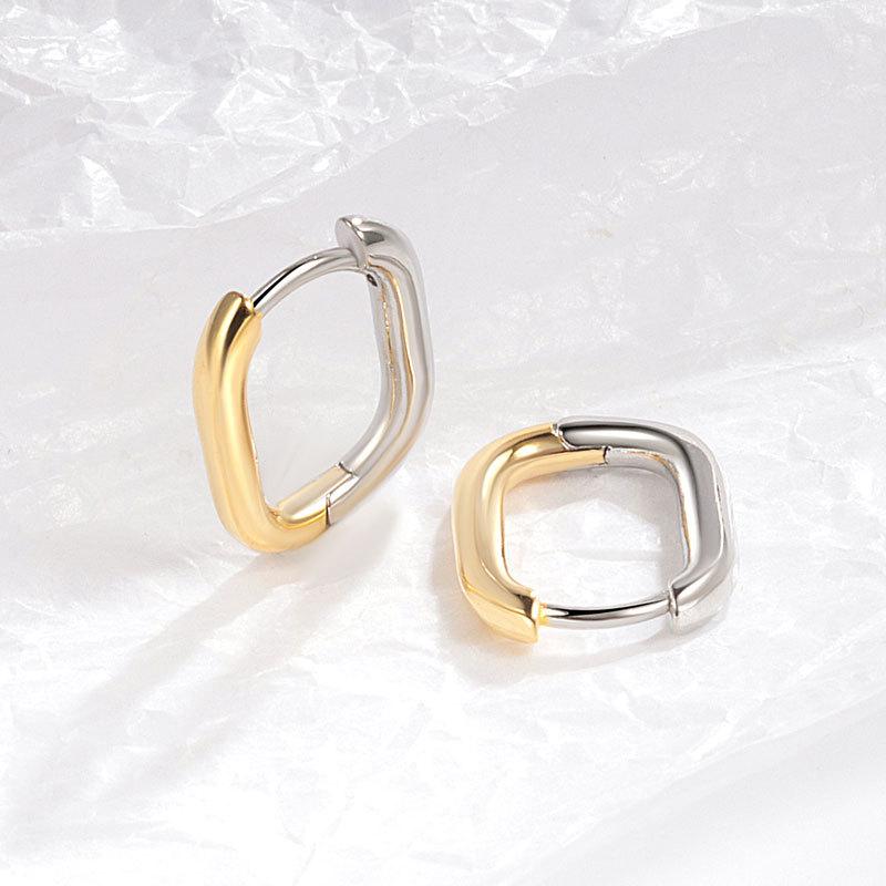 Fashion Minimalist U Shaped Hollow Geometric Hoop Earrings For Women Unique Forest Round Loop Ear Jewelry