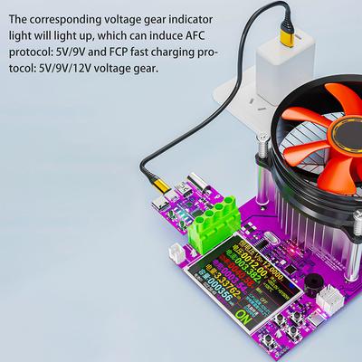 Protocolo de Carregamento Rápido Type-C Pd3.1 Placa de Teste de 4 Fios Medidor de Tensão Enganador Carregador de 140W Ferramenta de Envelhecimento Para Testador de Carga Dl24