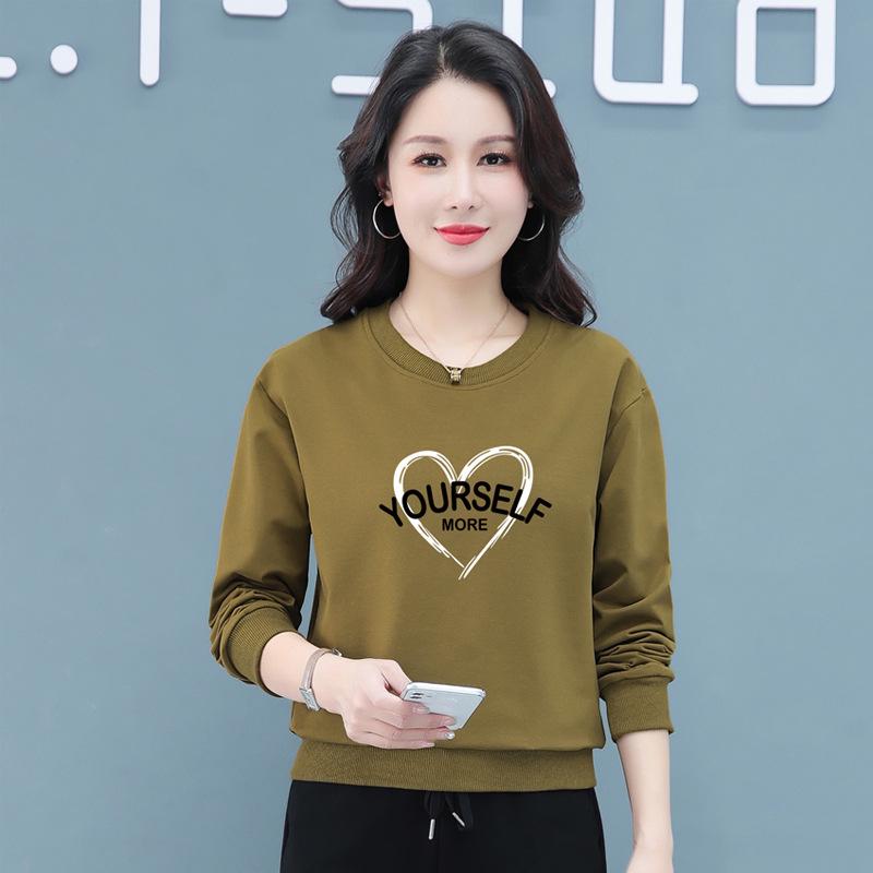 Women's Black Plus Velvet Sweatshirt: New Loose Fit for Autumn & Winter