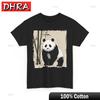 PANDA TShirt Minimalist Japanese Tee Tranquility Peace Shirt Creative Funny Graphic Shirts Printed Cotton Tops for Gift TShirt