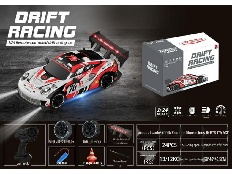 Four-Wheel Drive High-Speed Drift RC Car, Drop-Resistant, 2.4G Remote Controlled, Speed Control Toy.