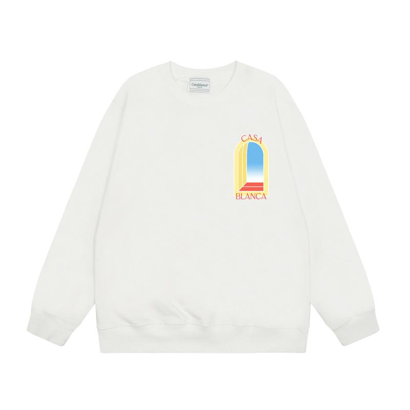 Casa spring and summer fantasy door starry sky castle casa letter long sleeve crew neck sweater couple T-shirt men and women couples