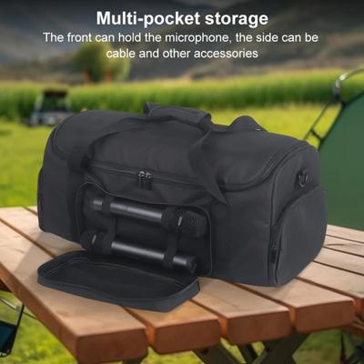 Speaker Storage Bag Shockproof Anti-Scratch Protection Velvet Lined Carrying Pouch with Zipper