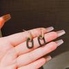 Retro Black Xiaoxiangfeng Stud Earrings Women's Fashion Elegance Temperament High-end Earrings Bow Love Versatile Earrings