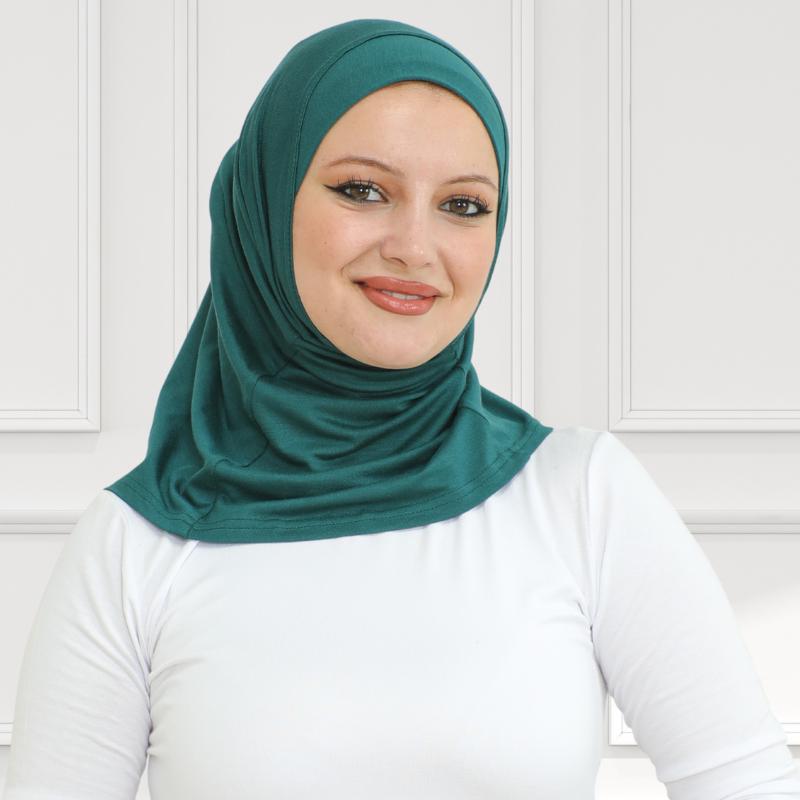 Sportovní instantní hidžáb pro ženy, muslimský bavlněný turban, měkká pokrývka hlavy, hidžáby připravené k nošení, modlitební oděv, islámské oblečení