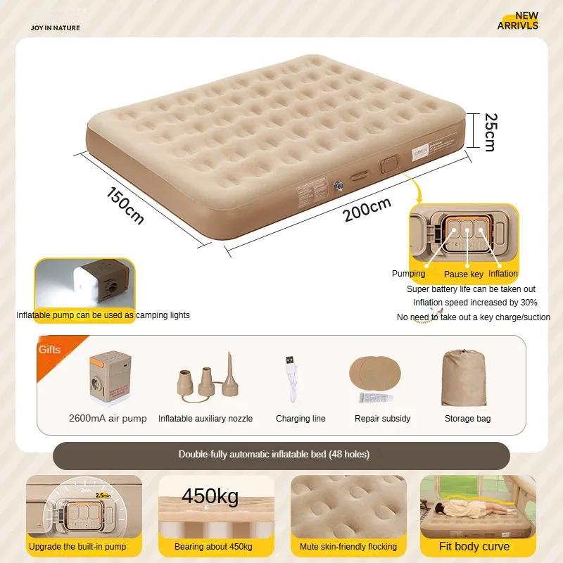 Glamping Mats Enlarged Outdoor Inflatable Mattress Interior Air Mattress Portable Floor Inflatable Mattres with Air Pump