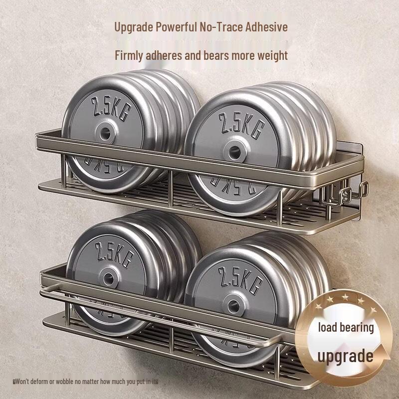 Punch-Free Aluminum Bathroom Storage Shelf