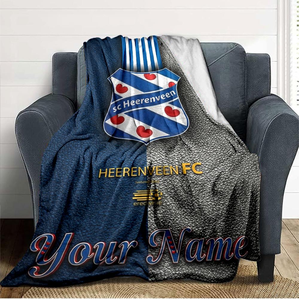 Name Custom Heerenveen Print Flannel Blanket High Quality Warm Comfortable Cover for All Seasons Perfect for Gifts Home Decor