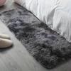 40x120cm Gradient Tie-Dye Carpet Living Room Bedroom Floor Mats Children's Dormitory Decorative Soft Plush Shaggy Carpet