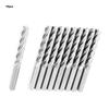 10pcs Carbide CNC 4 Flute Spiral Bit End Mill Cutter 3.175 X 22mm