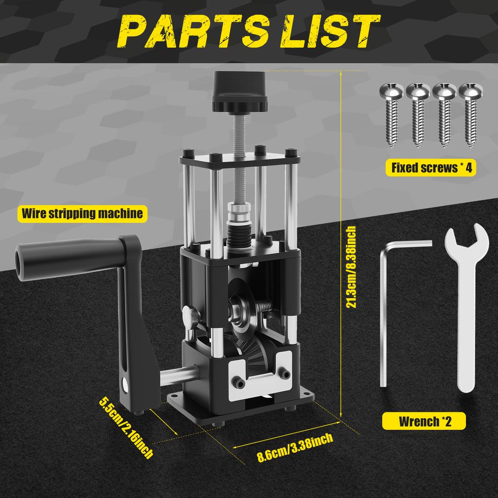 Portable Wire Stripper Manual Wire Stripping Tool 1-25mm Cable Peeling Machine Drill Powered Wire Stripper for Home Garage Work