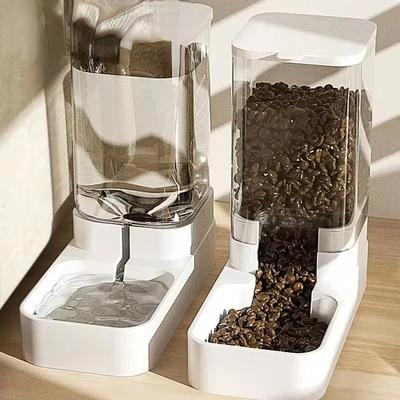 Dog Feeder Cat Automatic Feeding Water Bowl Transparent Pet Food Storage Dispenser Container Puppy Kitten Accessories
