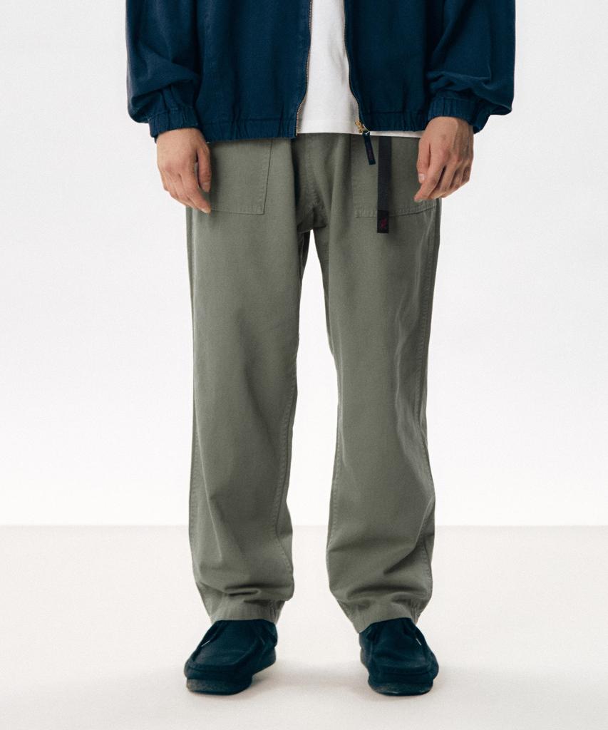 Geulamichi Loose Tapered Ridge Pants Khaki Grey