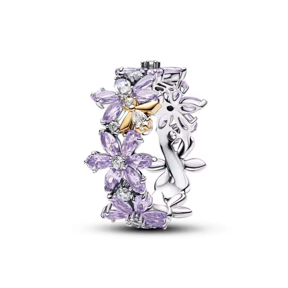 Fashion Luxury 925 Silver Heart, Bow Ring Suitable for European Women's Exquisite Jewelry Gifts