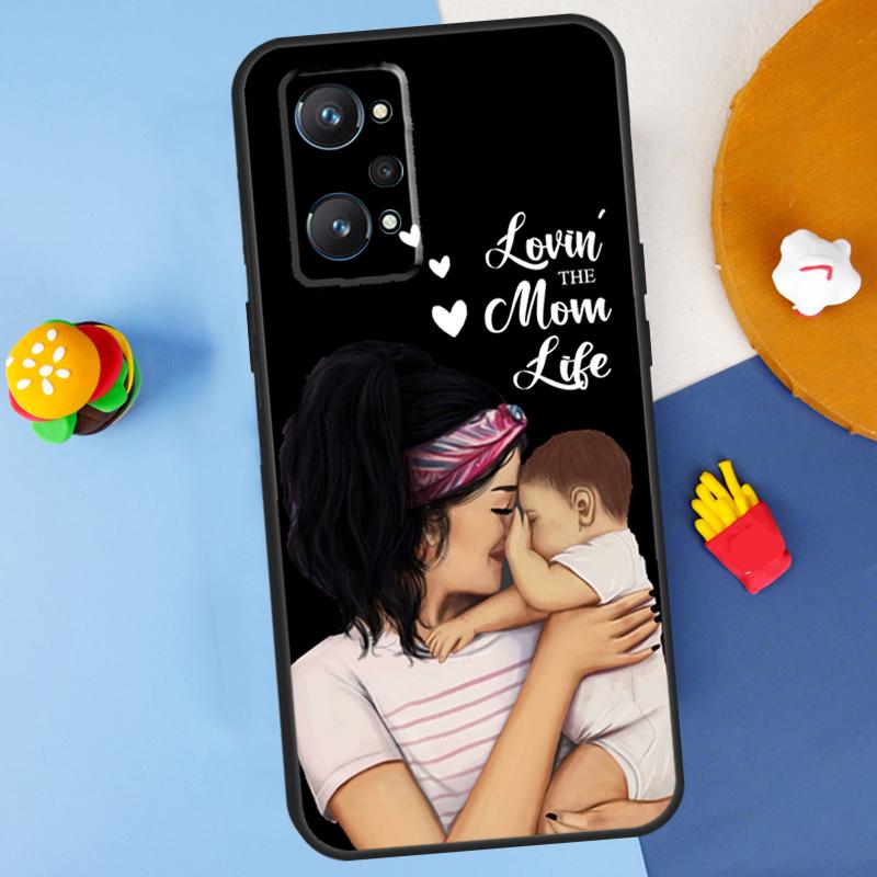 Super Dad Mom Baby Girl Twin For Realme C55 C67 C61 C75 C53 C51 C21Y C25S GT 6 6T 5 GT7 Pro 10 11 12 13 14 Pro Plus Case