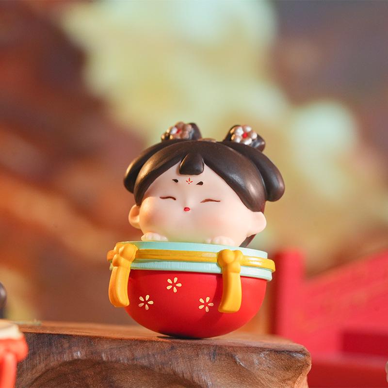 Large Roly-Poly Tang Dynasty Lady Ornament - Home Entrance & Festival Gift