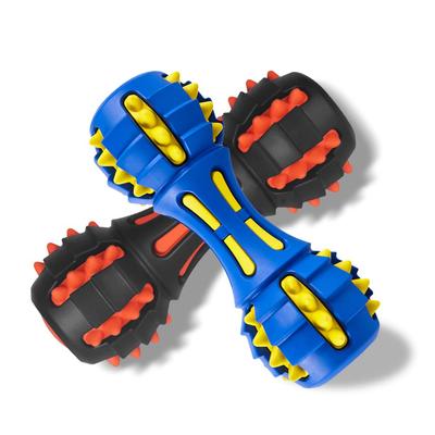 AUSCAT Dog Teeth Dental for Large and Medium Dumbbell Set of 2 Toy, Chew, Brush, Toy, Durable, Sound-Proof, Dogs,