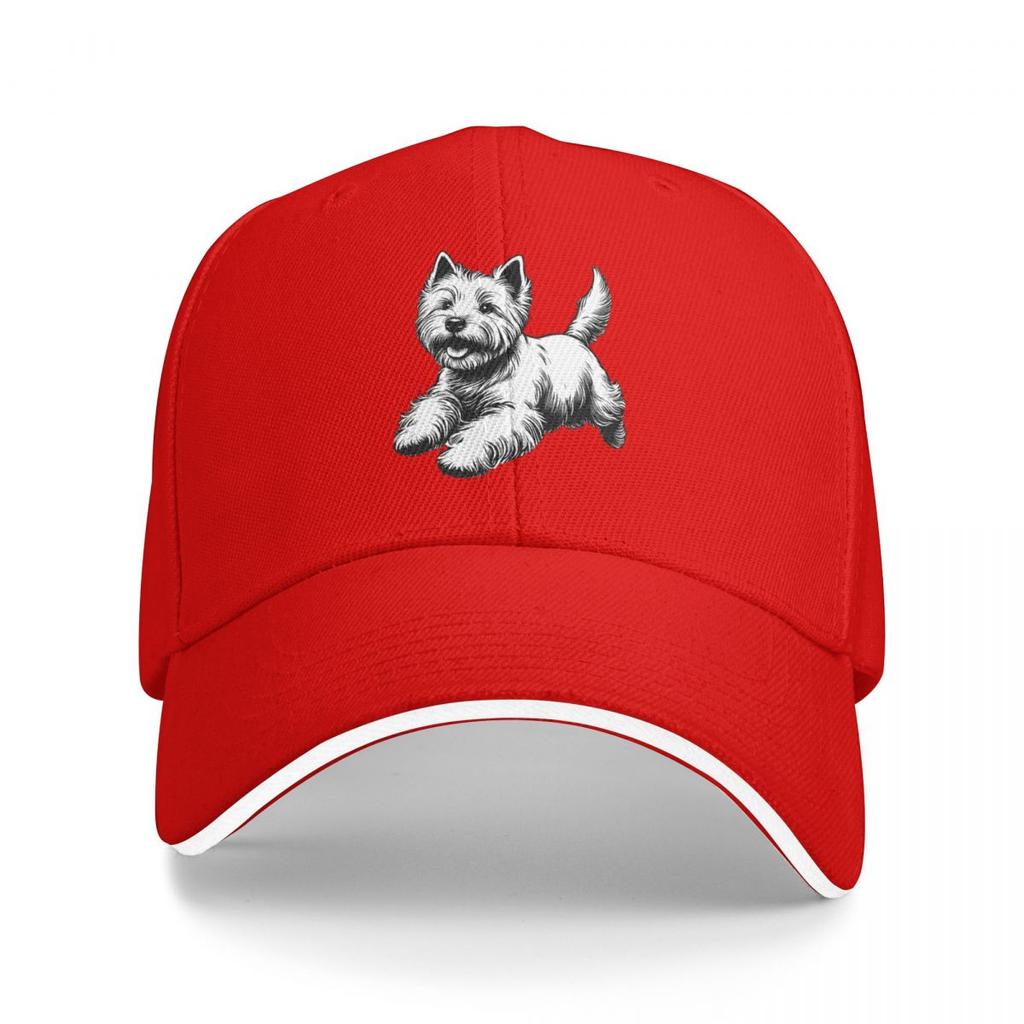 Peeking Dog West Highland White Terrier Baseball Caps Snapback Baseball Hats Breathable Casual Casquette Outdoor Unisex