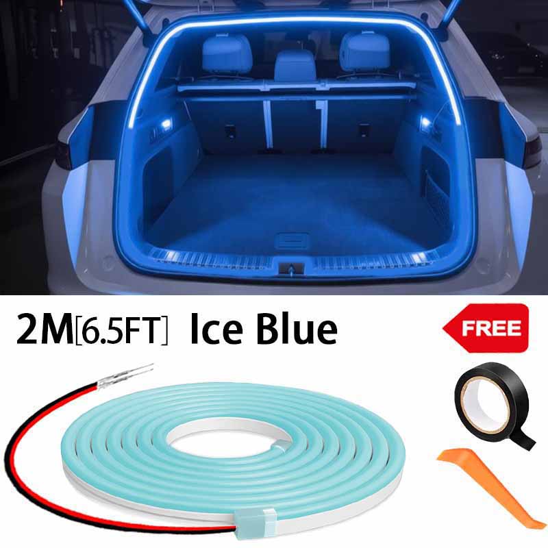 Car high brightness trunk lighting ambient light interior decoration LED wiring free automatic sensing tailgate light strip