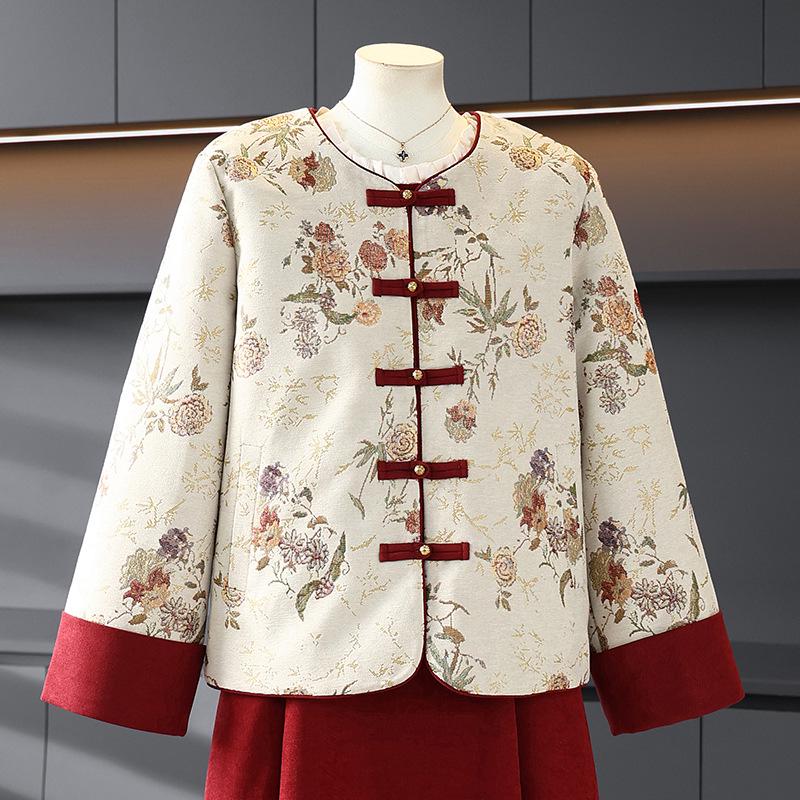 2026 Mother's Day Fashionable Spring Jacket: Chinese Style Top for 50+ Women