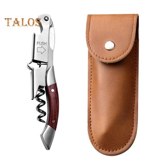 Apribottiglie per vino rosso Apribottiglie per vino a risparmio di manodopera Cavatappi in acciaio inossidabile con manico in legno per bar da cucina