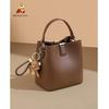MEXICAN Crossbody Bag, Leather Handbag, Shoulder Bag, Bucket Bag, Brown