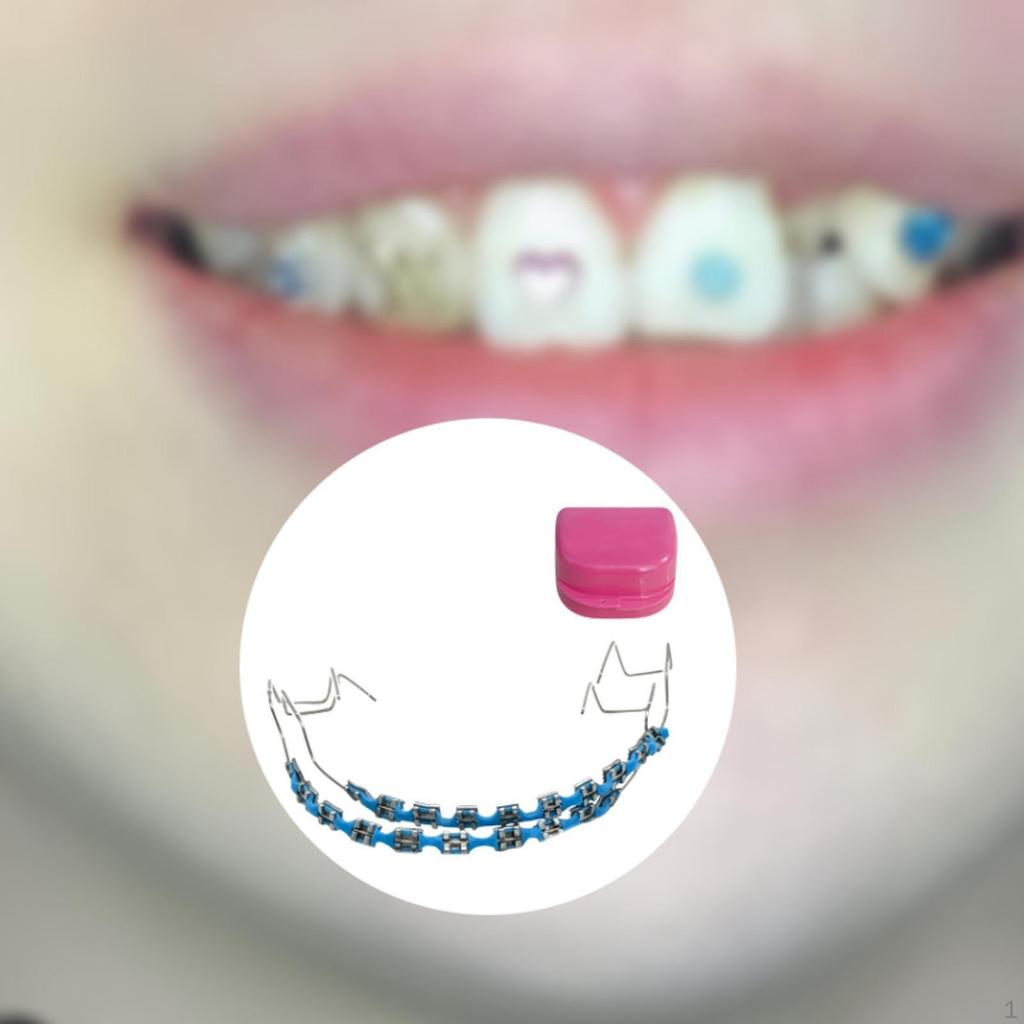 Temporary Tooth Decoration with Storage Box Metal Wires for Adults Kids