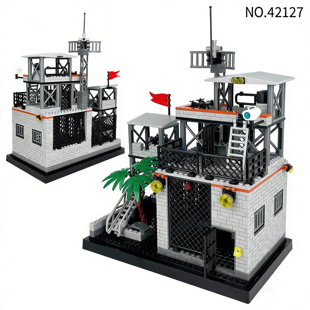 Package P43 Yaman Base Military Building Russian Army Miniature Children Assembled Small Particle Building Block Shield