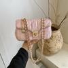 Textured casual handbag bag women's 2026 spring new diamond chain personalized shoulder messenger bag