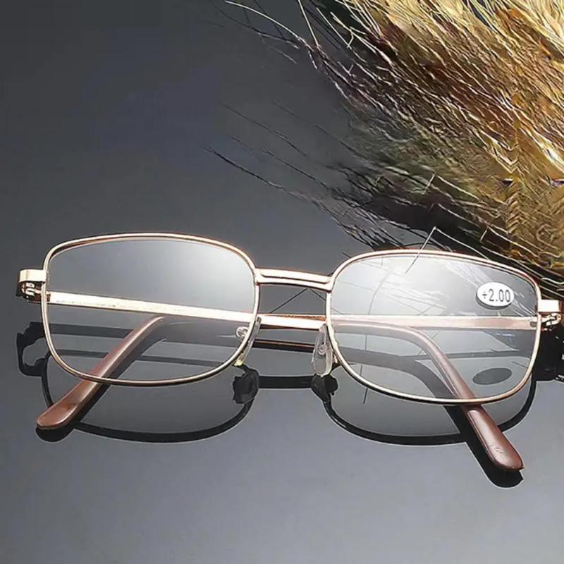 Retro Metal Frame Resin Comfortable Reading Glasses Women Men Lightweight Prescription Reading Glasses Eyeglasse Diopter+1.0+4.0