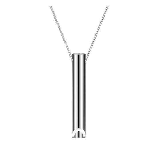 Mindful Breathing Necklace Anxiety Reduction Necklace Stainless Steel Stress And Panic Relief Necklace Adjustable Length Meditation