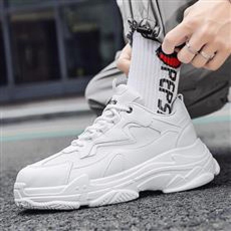 

Daddy shoes men s shoes 2024 new trendy shoes thick-soled heightening shoes men s autumn breathable sports and leisure little white men s models 38 белый