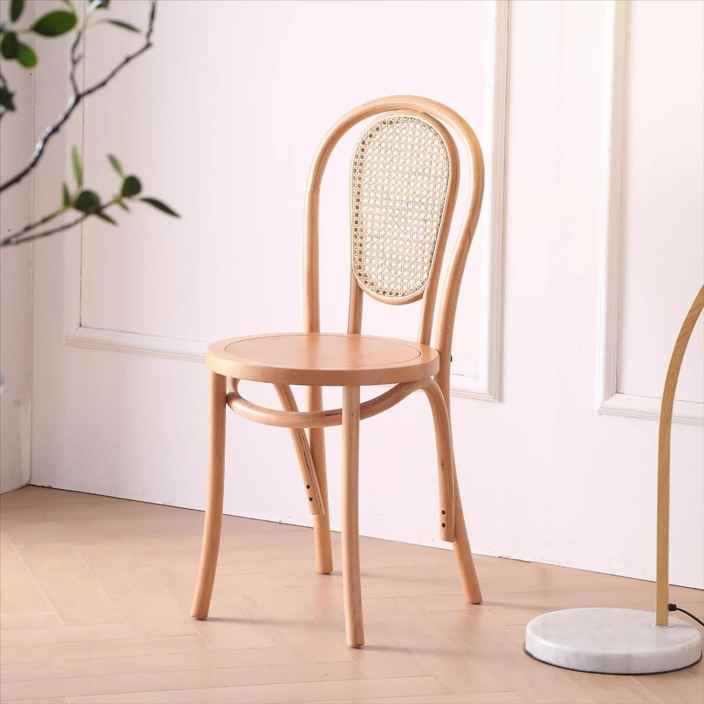 Nordic Rattan Chair for Living Room, Nordic Chairs, Vintage, Solid Wood, Medieval Design, Dining Room Chairs, Cafe and Hotel